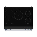 Gordon Ramsay by Thor Kitchen 36-Inch Professional Induction Range with Tilt Panel Touch Control in Black with Blue Trim (RSI36B-BLU)