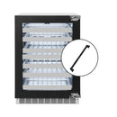ZLINE Autograph Edition 24-Inch Touchstone Dual Zone 44 Bottle Indoor/Outdoor Wine Cooler with Panel Ready Glass Door and Matte Black Handle (RWDPOZ-24-MB)