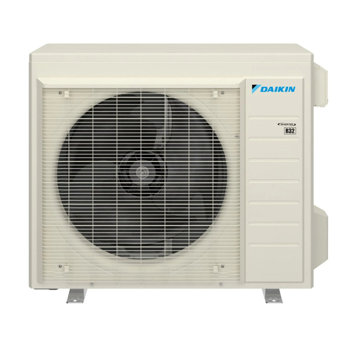 Daikin outdoor compressor unit with fan grille, off-white mini split