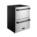 Gordon Ramsay by Thor Kitchen 24-Inch Undercounter Built-In / Freestanding Drawer Freezer in Stainless Steel with Black Trim (RZ24U-BLK)