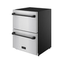 Gordon Ramsay by Thor Kitchen 24-Inch Undercounter Built-In / Freestanding Drawer Freezer in Stainless Steel with Black Trim (RZ24U-BLK)