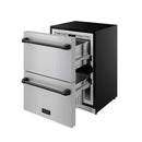 Gordon Ramsay by Thor Kitchen 24-Inch Undercounter Built-In / Freestanding Drawer Freezer in Stainless Steel with Black Trim (RZ24U-BLK)