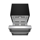 Gordon Ramsay by Thor Kitchen 24-Inch Undercounter Built-In / Freestanding Drawer Freezer in Stainless Steel with Black Trim (RZ24U-BLK)