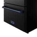 Gordon Ramsay by Thor Kitchen 24-Inch Undercounter Built-In / Freestanding Drawer Freezer in Black with Blue Trim (RZ24UB-BLU)