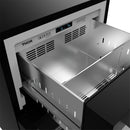 Gordon Ramsay by Thor Kitchen 24-Inch Undercounter Built-In / Freestanding Drawer Freezer in Black with Stainless Trim (RZ24UB-SS)-