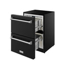 Gordon Ramsay by Thor Kitchen 24-Inch Undercounter Built-In / Freestanding Drawer Freezer in Black with Stainless Trim (RZ24UB-SS)-