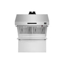 Forno 5-Piece Pro Appliance Package - 30-Inch Dual Fuel Range, 60-Inch Pro-Style Refrigerator, Wall Mount Hood with Backsplash, 24-Inch Microwave Oven, & 3-Rack Dishwasher in Stainless Steel