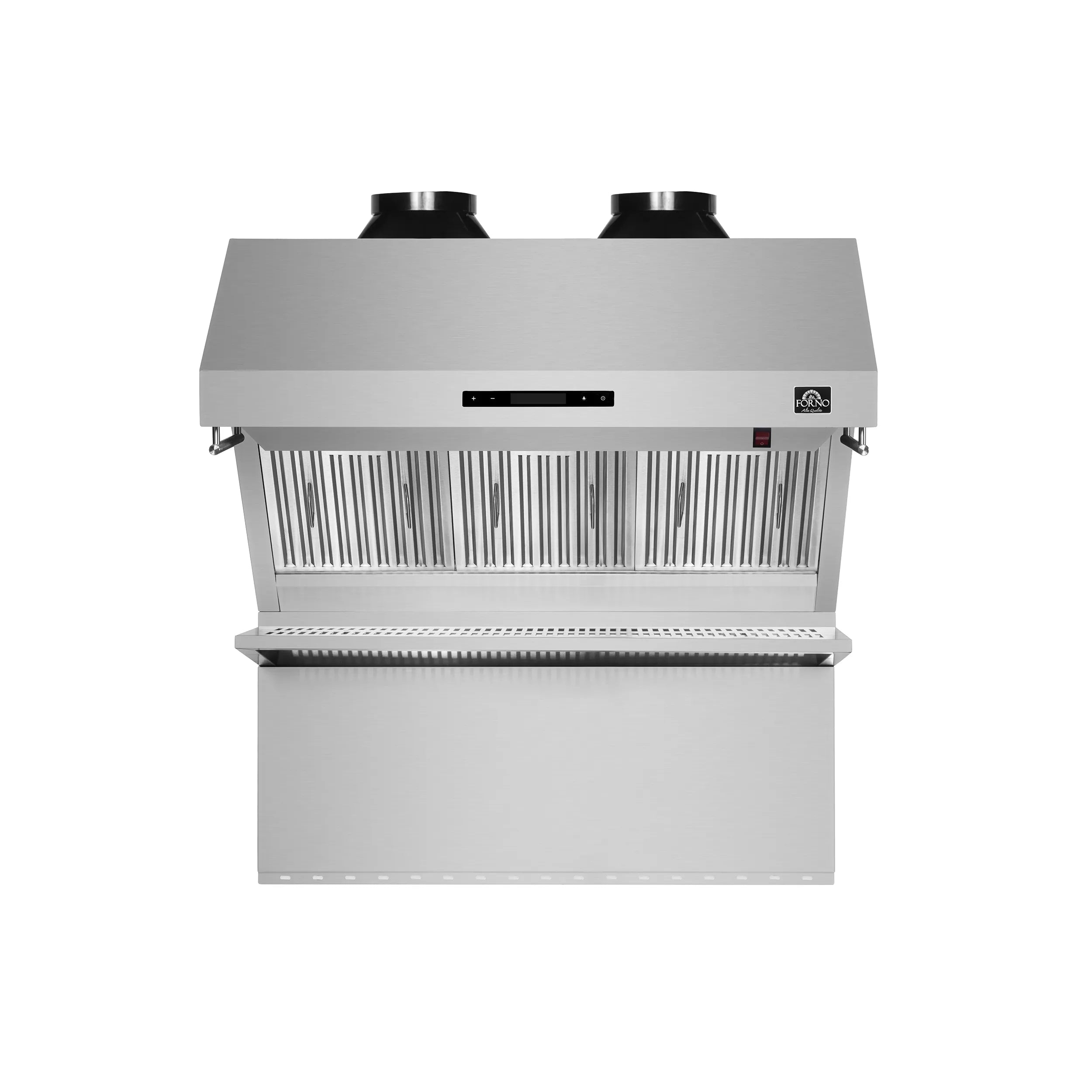 Forno 2-Piece Pro Appliance Package - 36-Inch Gas Range & Wall Mount Hood with Backsplash in Stainless Steel