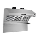 Forno 5-Piece Appliance Package - 48-Inch Dual Fuel Range, 60-Inch Pro-Style Refrigerator, Wall Mount Hood with Backsplash, 24-Inch Microwave Drawer, & 3-Rack Dishwasher in Stainless Steel