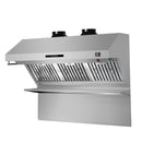 Forno 5-Piece Pro Appliance Package - 48-Inch Gas Range, Refrigerator with Water Dispenser, Wall Mount Hood with Backsplash, 24-Inch Microwave Drawer, & 3-Rack Dishwasher in Stainless Steel