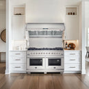 Forno 2-Piece Appliance Package - 60-Inch Gas Range and Wall Mount Range Hood in Stainless Steel