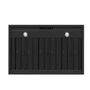 Forno Valente 36-Inch Range Hood in Black with 427 CFM, 3 Speeds, Dishwasher Safe Baffle Filters, LED Lights and Remote Control (FRHWM5099-36CPBLK)