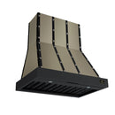 Forno Valente 36-Inch Range Hood in Black with 427 CFM, 3 Speeds, Dishwasher Safe Baffle Filters, LED Lights and Remote Control (FRHWM5099-36CPBLK)