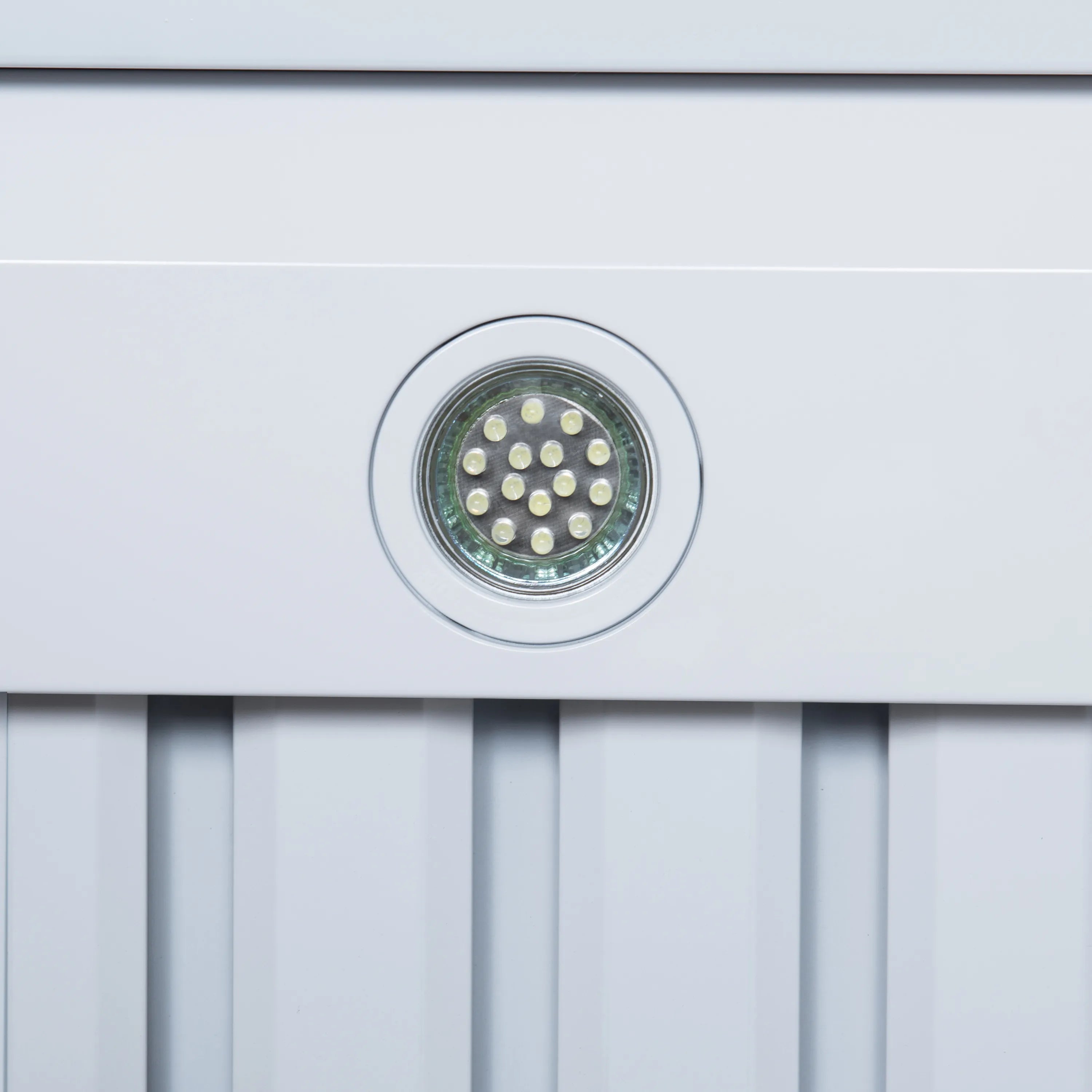 White range hood LED spotlight with round lens