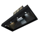 Forno Valente 48-Inch Range Hood in Black with 304 CFM, 3 Speeds, Dishwasher Safe Baffle Filters, LED Lights and Remote Control (FRHWM5099-48CPBLK)