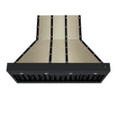 Forno Valente 48-Inch Range Hood in Black with 304 CFM, 3 Speeds, Dishwasher Safe Baffle Filters, LED Lights and Remote Control (FRHWM5099-48CPBLK)