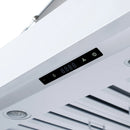 Forno Valente 48-Inch Range Hood in White with 304 CFM, 3 Speeds, Dishwasher Safe Baffle Filters, LED Lights and Remote Control (FRHWM5099-48CPWHT)
