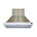 Forno Valente 48-Inch Range Hood in White with 304 CFM, 3 Speeds, Dishwasher Safe Baffle Filters, LED Lights and Remote Control (FRHWM5099-48CPWHT)