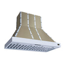 Forno Valente 48-Inch Range Hood in White with 304 CFM, 3 Speeds, Dishwasher Safe Baffle Filters, LED Lights and Remote Control (FRHWM5099-48CPWHT)