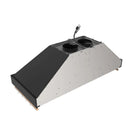 Forno Venezia 48-Inch Wall Mounted Range Hood with Touch Controls and Baffle Filters in Black with Antique Brass Handle (FRHWM5503-48BLK)