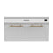 Forno 30-Inch Bari Espresso Under Cabinet Range Hood with 400 CFM in White with Antique Brass Trim (FRHUC5255-30WHT)