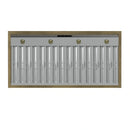 Forno Vittorio 48-Inch 600 CFM Wall Mount Range Hood in Black with Antique Brass Trim (FRHWM5078-48BLK)