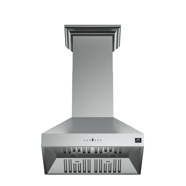 Forno Orvieto 30-Inch 600 CFM Wall Mount Range Hood in Stainless Steel (FRHWM5094-30)