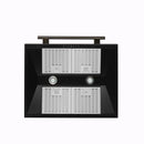 Forno Aria 30-Inch Wall Mount Range Hood in Black with Brass Handle (FRHWM5095-30BLK)