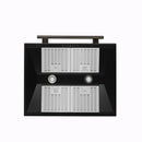 Forno 4-Piece Appliance Package - 30-Inch Espresso Gas Range , Wall Mount Range Hood, 36-Inch French Door Refrigerator, and Dishwasher in Black with Antique Brass Handle
