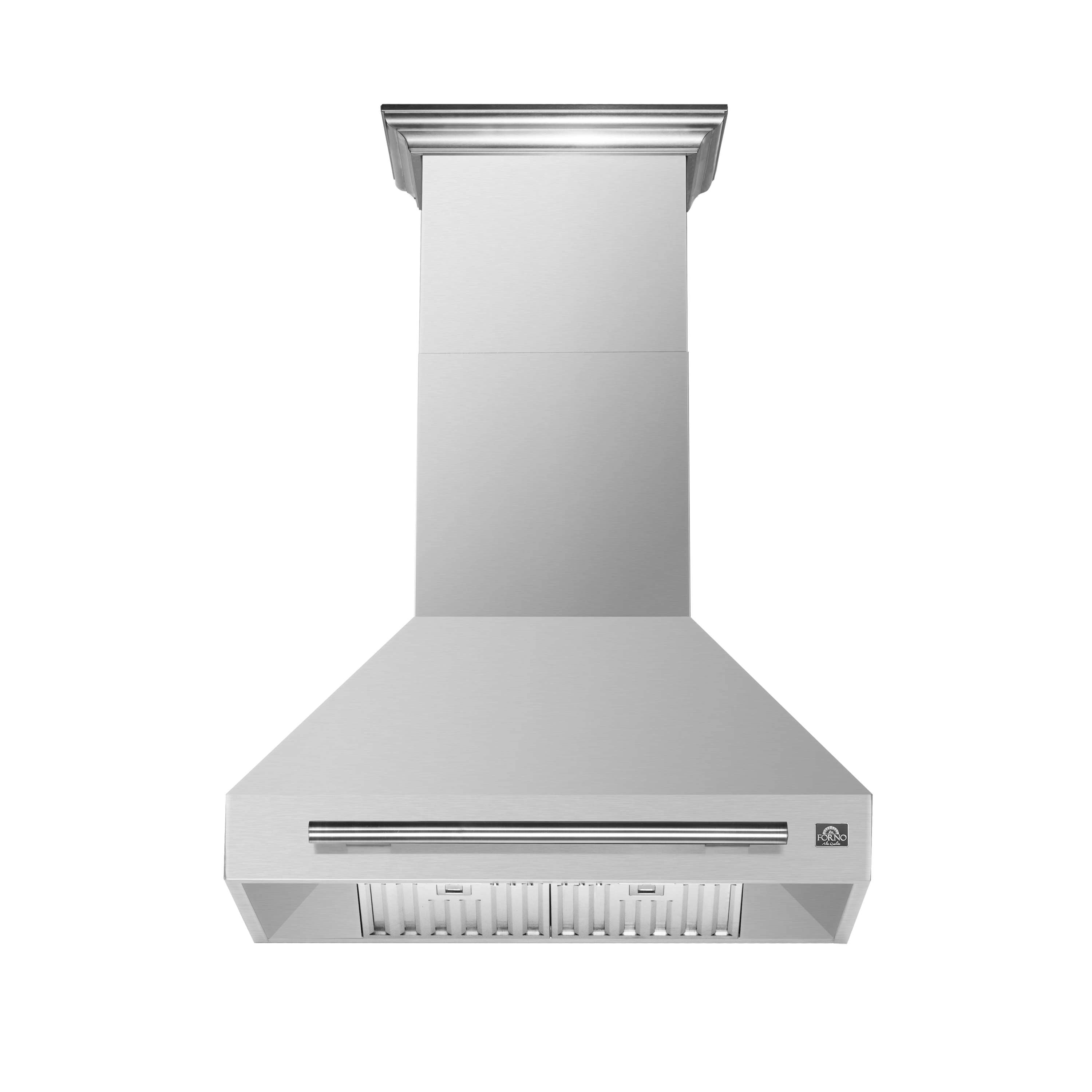 Stainless steel wall mount range hood chimney with vented canopy front