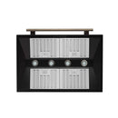 Forno Aria 36-Inch Wall Mount Range Hood in Black with Brass Handle (FRHWM5095-36BLK)