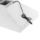 Forno Aria 36-Inch Wall Mount Range Hood in White with Brass Handle (FRHWM5095-36WHT)