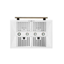 Forno Aria 36-Inch Wall Mount Range Hood in White with Brass Handle (FRHWM5095-36WHT)
