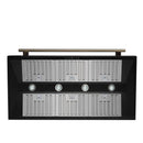 Forno Aria 48-Inch Wall Mount Range Hood in Black with Brass Handle (FRHWM5095-48BLK)