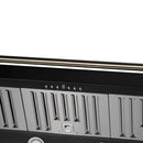 Forno 5-Piece Appliance Package - 48-Inch Gas Range, Wall Mount Range Hood, 36-Inch Refrigerator, Dishwasher, and 24-Inch Microwave Drawer in Black with Antique Brass Handle