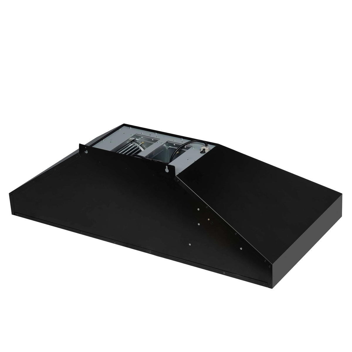 Black 30-inch microwave drawer open, showing interior cavity and controls