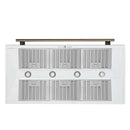 Forno Aria 48-Inch Wall Mount Range Hood in White with Antique Brass Handle (FRHWM5095-48WHT)