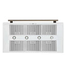 Forno 5-Piece Appliance Package - 48-Inch Electric Range, Wall Mount Range Hood, 60-Inch Refrigerator, Dishwasher, and 24-Inch Microwave Drawer in White with Antique Brass Handle
