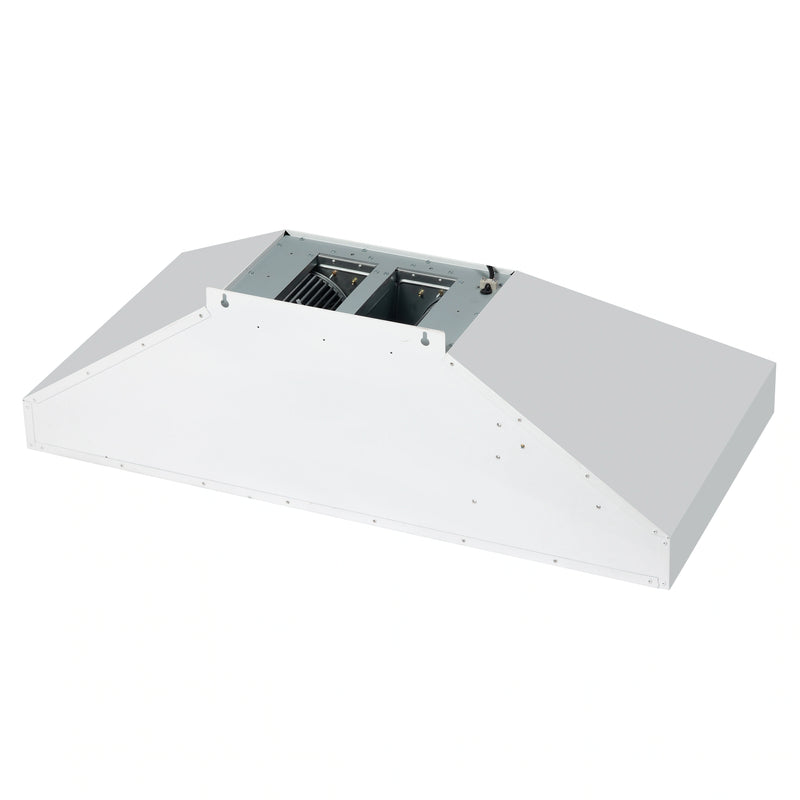 Forno Aria 48-Inch Wall Mount Range Hood in White with Brass Handle (FRHWM5095-48WHT)