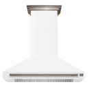 Forno 5-Piece Appliance Package - 48-Inch Electric Range, Wall Mount Range Hood, 60-Inch Refrigerator, Dishwasher, and 24-Inch Microwave Drawer in White with Antique Brass Handle