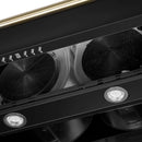 Forno Aria 60-Inch Wall Mount Range Hood in Black with Brass Handle (FRHWM5095-60BLK)