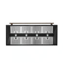 Forno Aria 60-Inch Wall Mount Range Hood in Black with Brass Handle (FRHWM5095-60BLK)