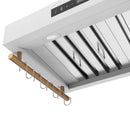 Forno Venezia 30-Inch Wall-Mounted Range Hood in White with Antique Brass Trim (FRHWM5503-30WHT)