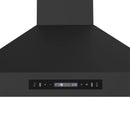 Forno Venezia 36-Inch Wall-Mounted Range Hood in Black with Antique Brass Trim (FRHWM5503-36BLK)