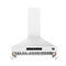 Forno Venezia 36-Inch Wall-Mounted Range Hood in White with Antique Brass Trim (FRHWM5503-36WHT)