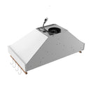 Forno Venezia 36-Inch Wall-Mounted Range Hood in White with Antique Brass Trim (FRHWM5503-36WHT)