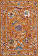 Loloi Padma Collection - Transitional Hooked Rug in Orange (PMA-01)