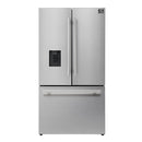 Forno Aosta 36-inch French Door Refrigerator with 22.4 Cu. Ft. External Water Dispenser & Freezer Automatic Ice Maker in Stainless Steel (FFFFD1866-36SB)
