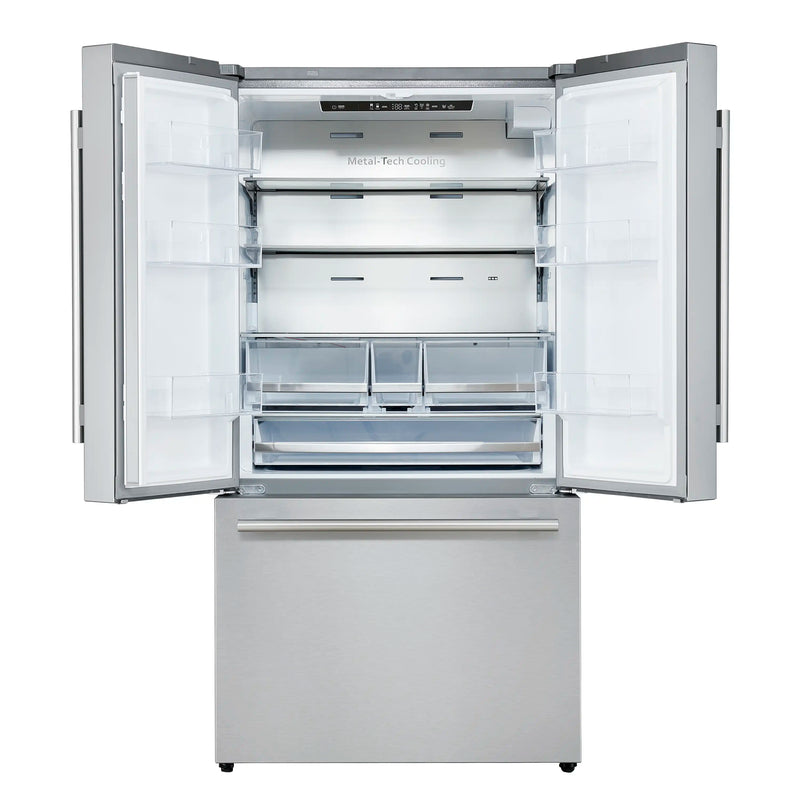 Forno Aosta 36-inch French Door Refrigerator with 22.4 Cu. Ft. External Water Dispenser & Freezer Automatic Ice Maker in Stainless Steel (FFFFD1866-36SB)