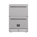 Forno 2 - Piece Appliance Package - 24-Inch Built-In Indoor/Outdoor Drawer Freezer and 24-Inch Drawer Refrigerator in Stainless Steel